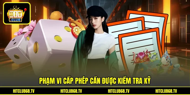 Phạm vi cấp phép cần được kiểm tra kỹ